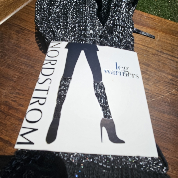 Nordstrom Legwarmers Leg Warmers Gray Black One Size Fits Most - Picture 2 of 6